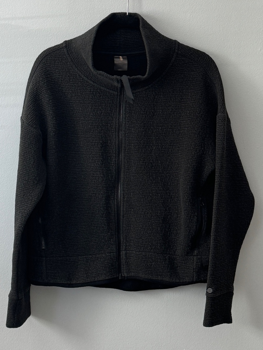 Calia Women's Black Zip-Front Knit Jacket